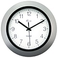 Equity by La Crosse 10 Inch Insta-Set Silver Analog Wall Clock (40222S)