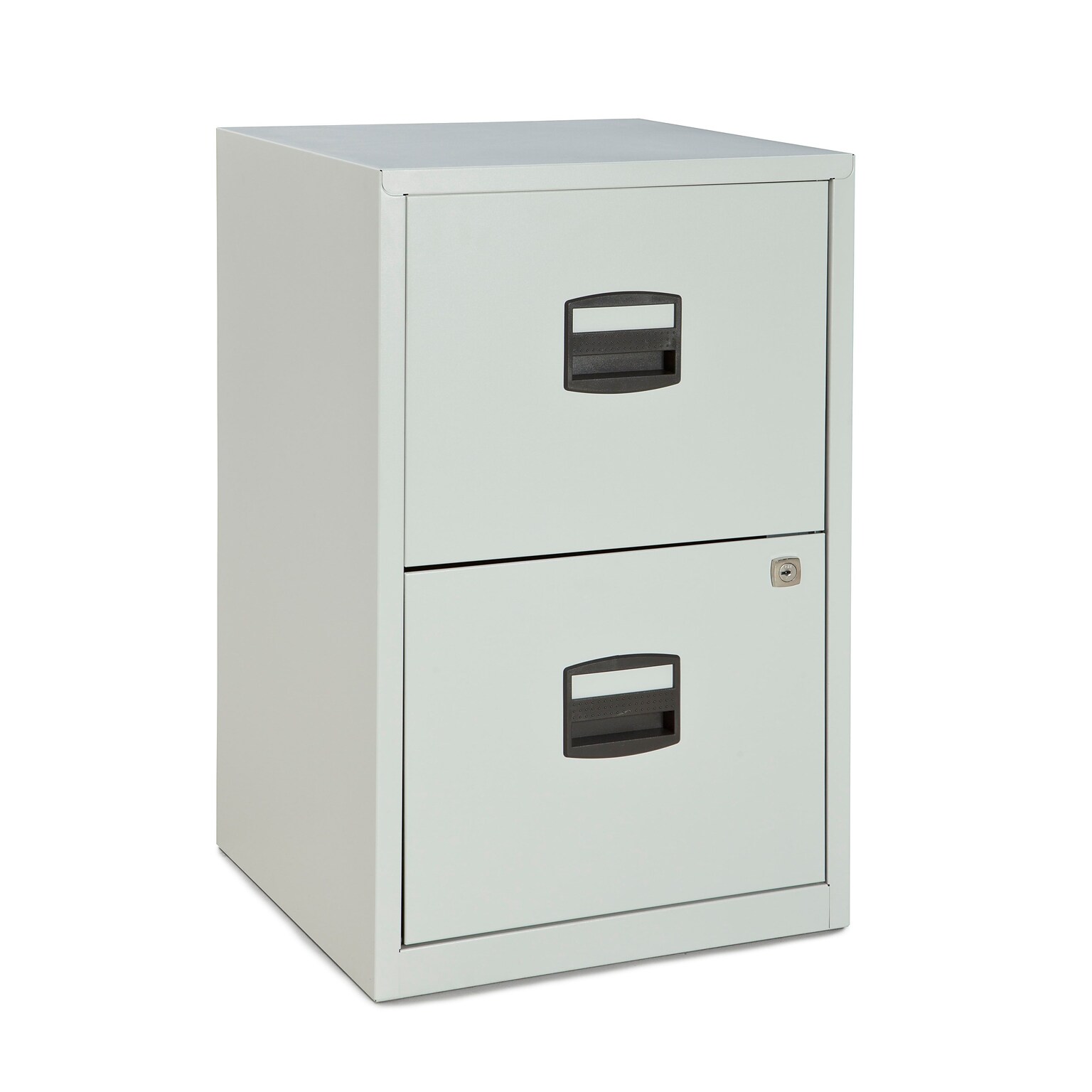 Bisley® 2-Drawer Steel Vertical File Cabinet, Light Gray, Letter/A4 (FILE2-LG)