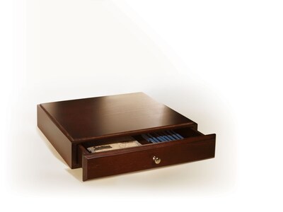 Empire Stack & Style™ Wood Desk Organizers Supply Drawer, Mahogany