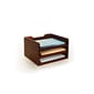 Empire Stack & Style Wood Desk Organizers Kit 4, Mahogany