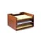 Empire Stack & Style Wood Desk Organizers Kit, Cherry