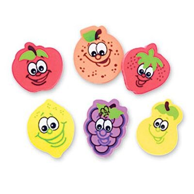 SmileMakers® Fruit Erasers, 24 Pcs