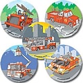 SmileMakers® Fire Trucks Stickers, 2-1/2”H x 2-1/2”W, 100/Roll