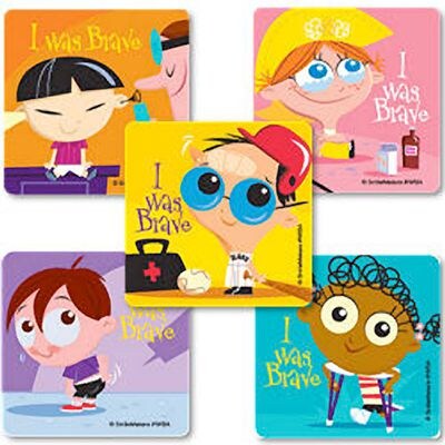 SmileMakers® Brave Kids Stickers, 2-1/2”H x 2-1/2”W, 100/Box
