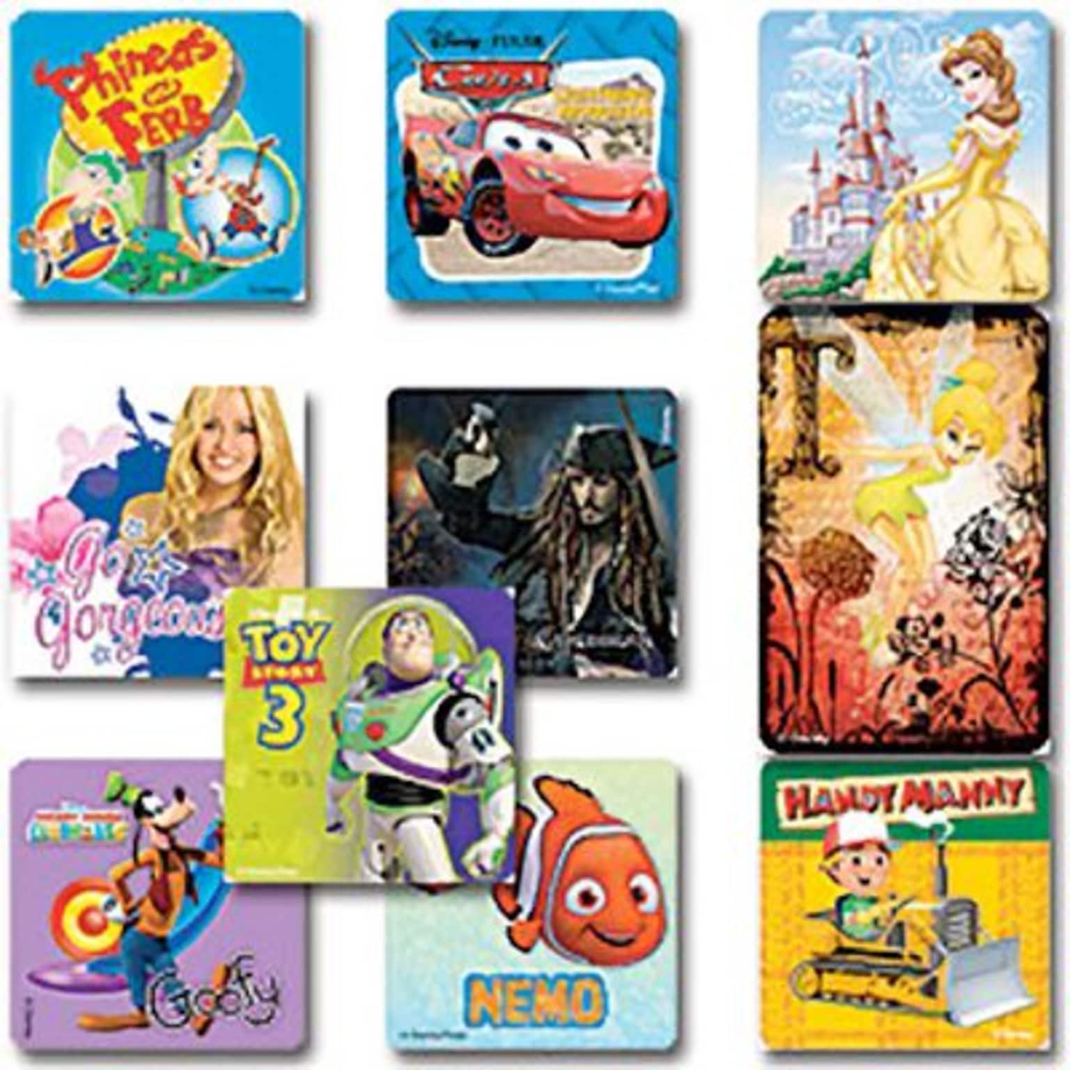 SmileMakers® Disney Sticker Sampler, 2-1/2”H x 2-1/2”W, 1,000/Roll