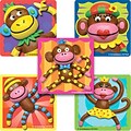 SmileMakers® Sock Monkeys Stickers, 2-1/2”H x 2-1/2”W, 100/Roll