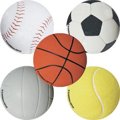 SmileMakers® Sports Ball Stickers, 2-1/2”H x 2-1/2”W, 100/Box