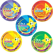 SmileMakers® Star Patient Stickers, 2-1/2”H x 2-1/2”W, 100/Roll