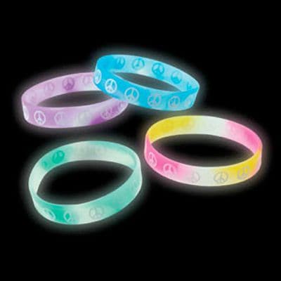 SmileMakers® Peace Glow In The Dark Bracelets; 48 PCS