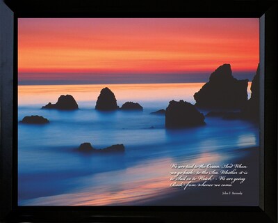 Diamond Decor "Smooth Water" Framed Print Art, 15" x 19"