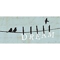 Diamond Decor Bird On A Wire: Dream Canvas Art, 8 x 20