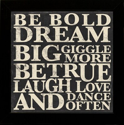 Diamond Decor "Bold Inspiration #2" Framed Print Art, 15" x 15"