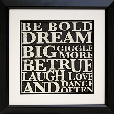 Diamond Decor "Bold Inspiration #2" Framed Print Art, 19" x 19"