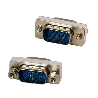 4XEM™ Male to Male VGA Adapter, Silver/Yellow