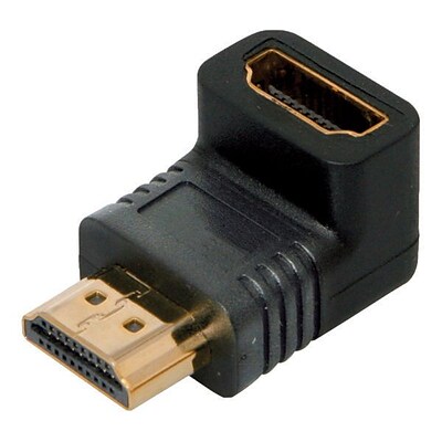 4XEM™ 90 deg HDMI A Male To HDMI A Female Adapter, Black
