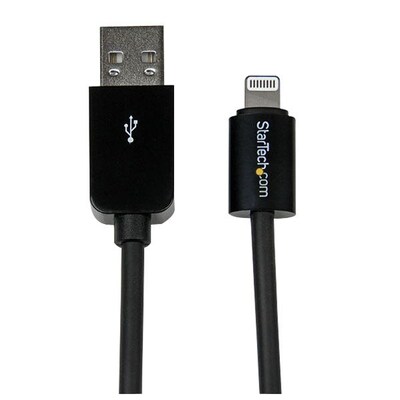 Startech 6.6 Sync & Charge Lightning Connector to USB Cable, Black