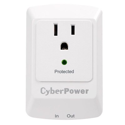 Cyberpower® Professional 1-Outlet 900 Joule Surge Suppressor With RJ-11 (CSP100TW)