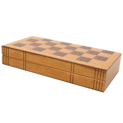 Trademark Games Wooden Book Style Chess Board With Staunton Chessmen (844296060122)