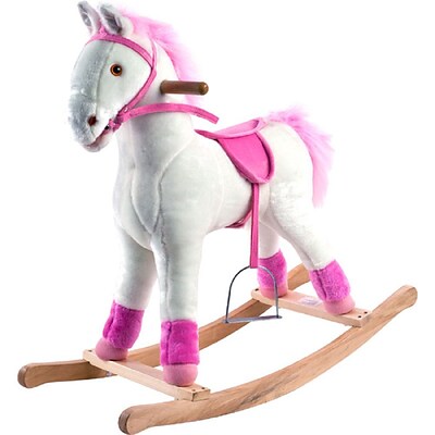 Happy Trails™ Plush Rocking Patricia Pony, White/Pink