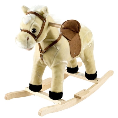 Happy Trails Plush Rocking Lil Henry the Horse, Brown/Beige (886511001893)