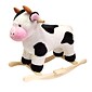 Happy Trails Plush Rocking Cow, White/Black/Pink (886511219885)