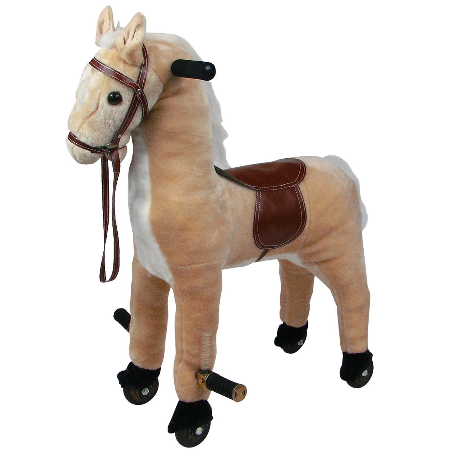Happy Trails Plush Walking Horse With Wheels and Foot Rest (844296042647)