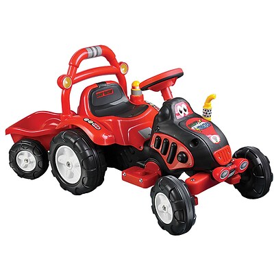 Lil Rider™ The King Tractor & Trailer, Red/Yellow