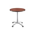 Safco® Cha-Cha™ 30 Laminate Round Table With Steel X Base Sitting Height, Cherry/Silver