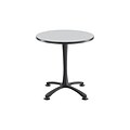 Safco® Cha-Cha™ 30 Laminate Round Table With Steel X Base Sitting Height, Gray/Black