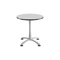 Safco® Cha-Cha™ 30 Laminate Round Table With Steel X Base Sitting Height, Gray/Silver