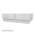 Safco 2-Drawer Flat File Cabinet Base, Specialty, White (4997WHR)