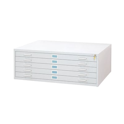 Safco® Graphic Arts 5-Drawer Steel Flat File For 36 x 48 Documents, White