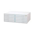 Safco® Graphic Arts 5-Drawer Steel Flat File For 36 x 48 Documents, White