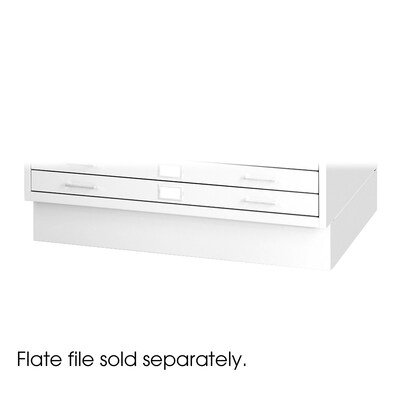 Safco 2 Drawer Flat File Cabinet Not Assembled Specialty White 4999whr Quill Com
