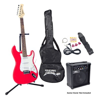 Pyle® Beginner Electric Guitar Package;  Red
