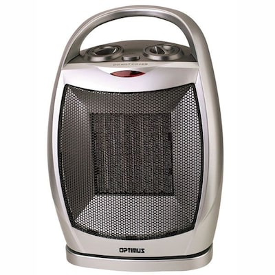 Optimus H-7247 1500-Watt Portable Ceramic Electric Heater, Silver (93578897M)