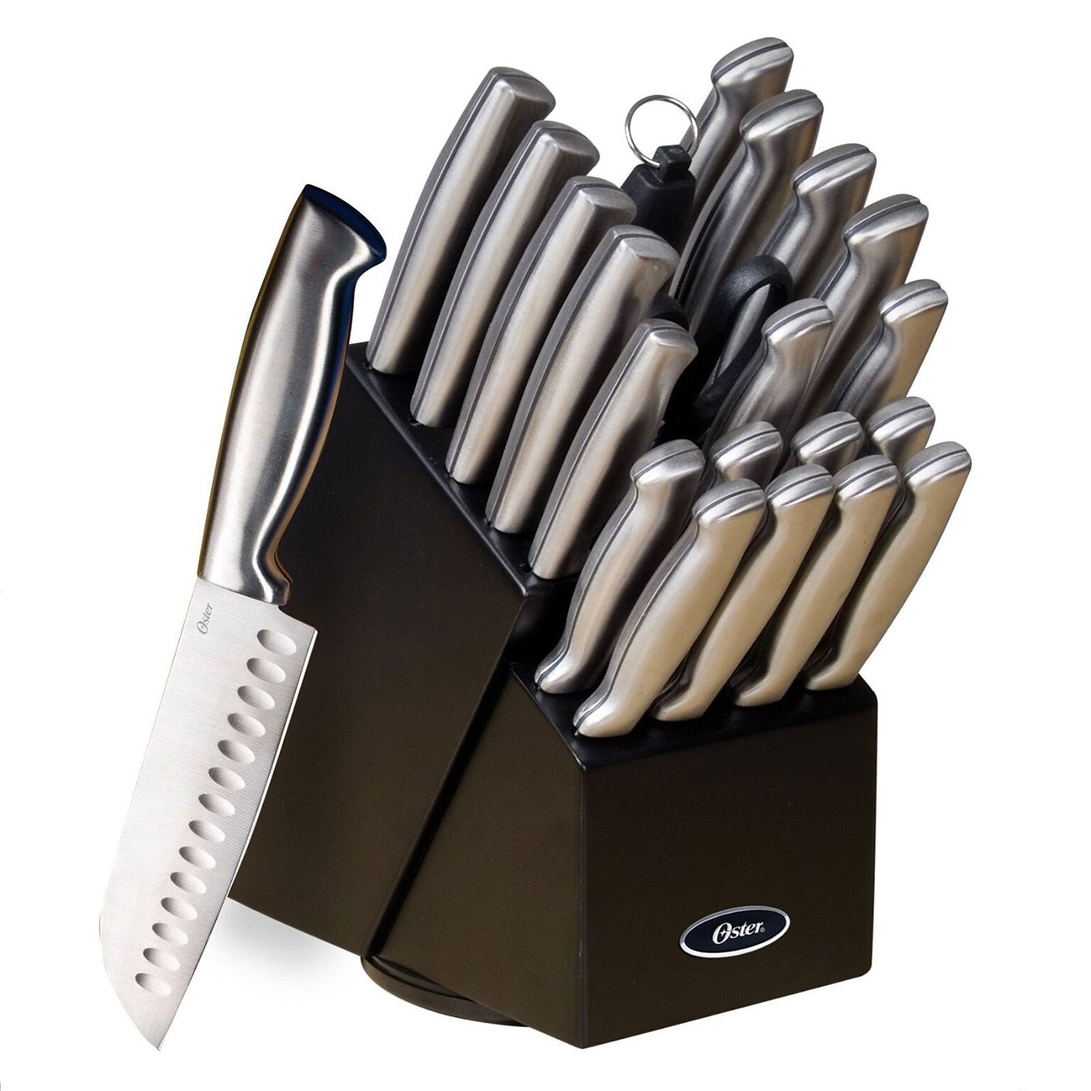 Oster® Baldwyn Cutlery Block Set, 22 Piece, Brushed Satin