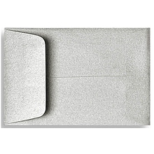 LUX #1 Coin Envelopes (2-1/4 x 3-1/2) 50/Box, Silver Metallic (1COSIL-50)