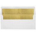 LUX® 4 1/8 x 9 1/2 #10 60lbs. Envelopes, White With Gold LUX Lining, 50/Pack