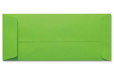 LUX® 4 1/8 x 9 1/2 #10 80lbs. Open End Envelopes, Limelight Green, 50/Pack