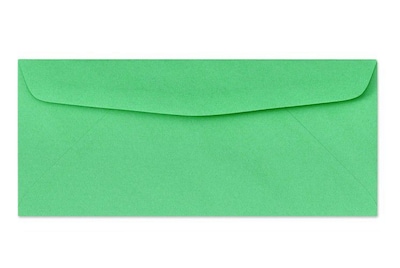 LUX Moistenable Glue Security Tinted #10 Business Envelope, 4 1/2 x 9 1/2, Bright Green, 500/Box (