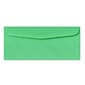 LUX Moistenable Glue Security Tinted #10 Business Envelope, 4 1/2" x 9 1/2", Bright Green, 500/Box (4260-12-500)