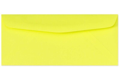 LUX® 60lbs. 4 1/8 x 9 1/2 #10 Bright Regular Envelopes, Electric Yellow, 250/BX