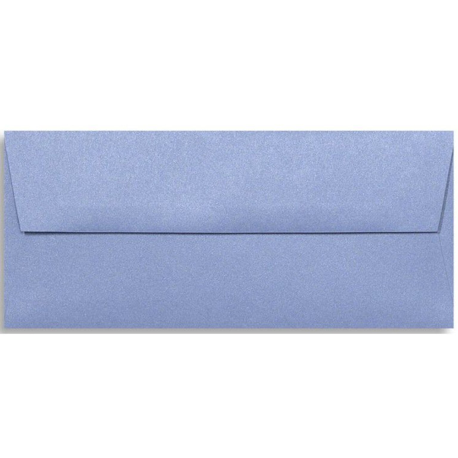 LUX 4 1/8 x 9 1/2 #10 80lbs. Square Flap Envelopes W/Glue Closure, Vista Metallic Blue