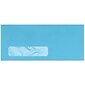 LUX Moistenable Glue #10 Window Envelope, 4 1/2" x 9 1/2", Bright Blue, 50/Pack (4261-18-50)