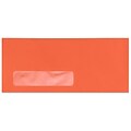 LUX® 4 1/8 x 9 1/2 #10 Window Envelopes, Bright Orange, 50/Pack