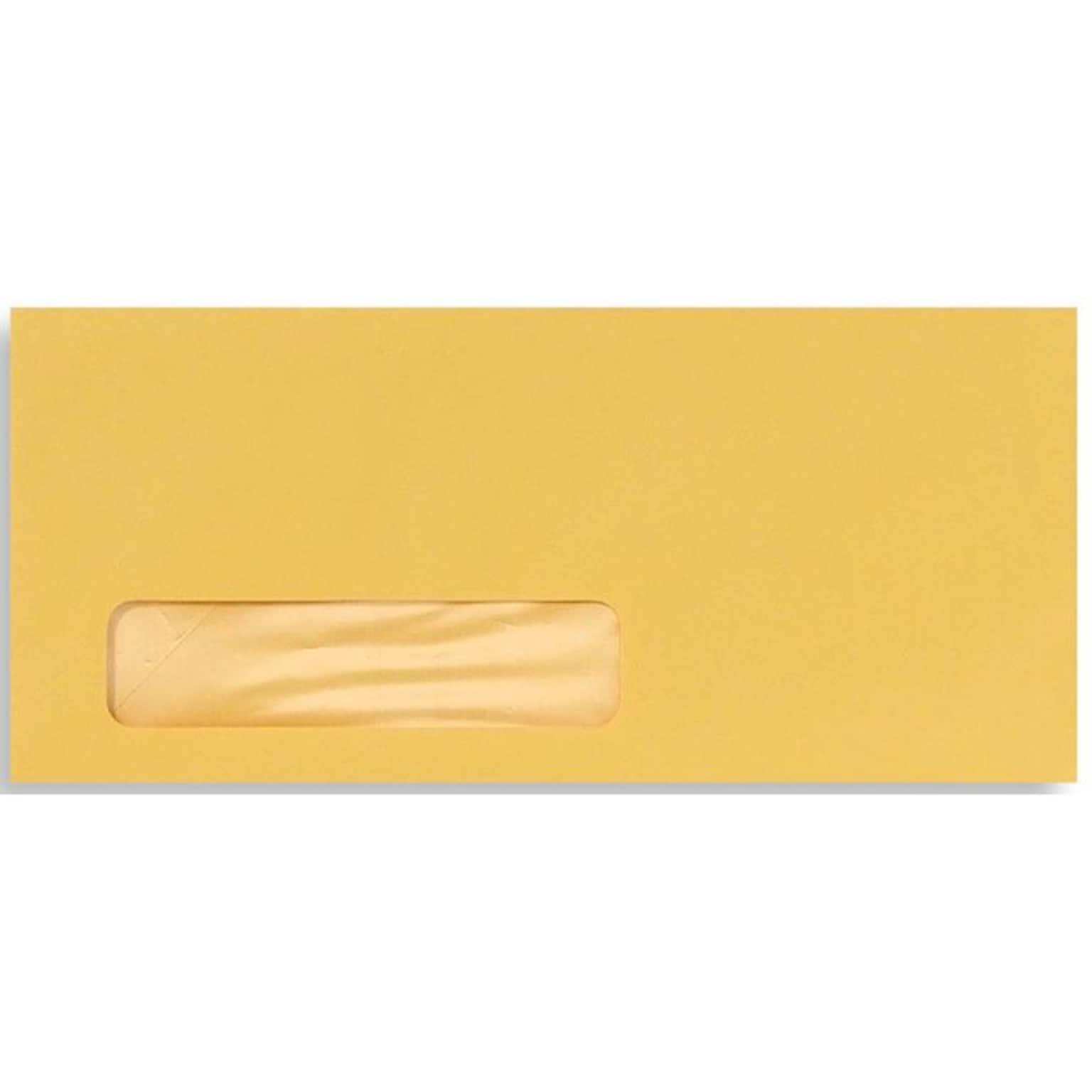 LUX Moistenable Glue #10 Window Envelope, 4 1/2 x 9 1/2, Goldenrod yellow, 50/Pack (27418-50)