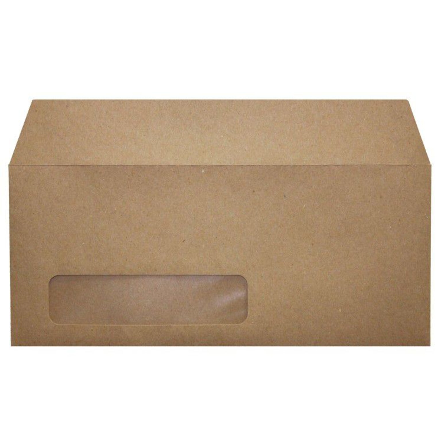 LUX Moistenable Glue #10 Window Envelope, 4 1/2 x 9 1/2, Grocery Bag Brown, 250/Box (4860-WGB-250)