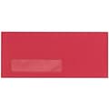 LUX® #10 (4 1/8 x 9 1/2) Window Envelopes, Holiday Red, 500/BX