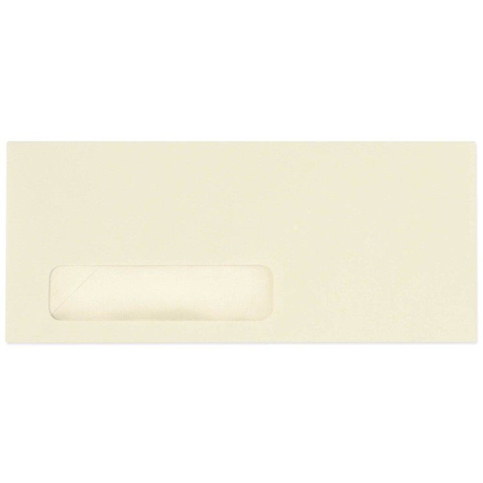 LUX Pastels Moistenable Glue #10 Window Envelope, 4 1/2 x 9 1/2, Ivory, 250/Box (4056-250)